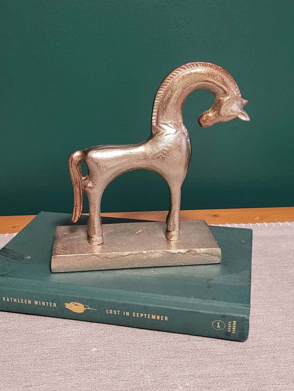 Metal Horse Sculpture in Silver Finish - Home Art Decor